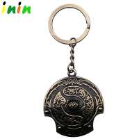 Zinc alloy good quality curved shiled shaped antique bronze key chain