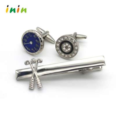 Mark your own logo stainless steel cuff Links & Tie Clip for Gifts manufacturers